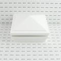 5" Sq. Haven Halo Low Voltage LED Lighted Vinyl Post Cap for Vinyl Fence and Railing (Cool White) White