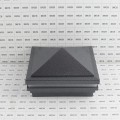 5.625" Sq. Haven Halo Low Voltage LED Lighted Vinyl Post Cap for Vinyl Fence and Railing (Cool White) Antique Gray