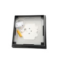 6" Sq. Haven Halo Low Voltage LED Lighted Vinyl Post Cap for Vinyl Fence and Railing (Warm White) Hammertone Black