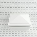 6" Sq. Haven Halo Low Voltage LED Lighted Vinyl Post Cap for Vinyl Fence and Railing (Warm White) White