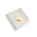 6" Sq. Haven Halo Low Voltage LED Lighted Vinyl Post Cap for Vinyl Fence and Railing (Warm White) White