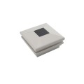 4" Sq. Neptune Halo Solar LED Lighted Vinyl Post Cap for Vinyl Fence and Railing (White)