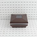 4 1/2" Sq. Neptune Halo Solar LED Lighted Vinyl Post Cap for Vinyl Fence and Railing (Antique Copper)