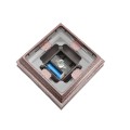 4 1/2" Sq. Neptune Halo Solar LED Lighted Vinyl Post Cap for Vinyl Fence and Railing (Antique Copper)