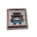 4 1/2" Sq. Neptune Halo Solar LED Lighted Vinyl Post Cap for Vinyl Fence and Railing (Antique Copper)
