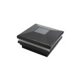 4 1/2" Sq. Neptune Halo Solar LED Lighted Vinyl Post Cap for Vinyl Fence and Railing (Hammertone Black)