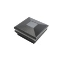 4 1/2" Sq. Neptune Halo Solar LED Lighted Vinyl Post Cap for Vinyl Fence and Railing (Hammertone Black)