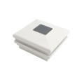4 1/2" Sq. Neptune Halo Solar LED Lighted Vinyl Post Cap for Vinyl Fence and Railing (White)