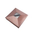 5" Sq. Neptune Halo Solar LED Lighted Vinyl Post Cap for Vinyl Fence and Railing (Antique Copper)