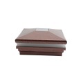 5" Sq. Neptune Halo Solar LED Lighted Vinyl Post Cap for Vinyl Fence and Railing (Antique Copper)