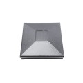 LMT-1853AGR 5" Sq. Neptune Halo Solar LED Lighted Vinyl Post Cap - Antique Gray