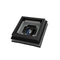 5" Sq. Neptune Halo Solar LED Lighted Vinyl Post Cap for Vinyl Fence and Railing (Hammertone Black)