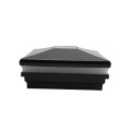 5" Sq. Neptune Halo Solar LED Lighted Vinyl Post Cap for Vinyl Fence and Railing (Hammertone Black)