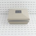 5" Sq. Neptune Halo Solar LED Lighted Vinyl Post Cap for Vinyl Fence and Railing (Khaki)