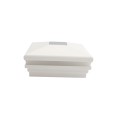 5" Sq. Neptune Halo Solar LED Lighted Vinyl Post Cap for Vinyl Fence and Railing (White)