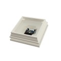 5.625" (5 5/8" x 5 5/8") Neptune Halo Solar LED Lighted Vinyl Post Cap for 6" x 6" Wood Post - White