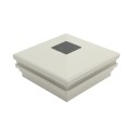 5.625" (5 5/8" x 5 5/8") Neptune Halo Solar LED Lighted Vinyl Post Cap for 6" x 6" Wood Post - White