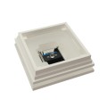 5.625" (5 5/8" x 5 5/8") Neptune Halo Solar LED Lighted Vinyl Post Cap for 6" x 6" Wood Post - White