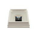 5.625" (5 5/8" x 5 5/8") Neptune Halo Solar LED Lighted Vinyl Post Cap for 6" x 6" Wood Post - White