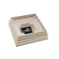 LMT-1855NA 6" Sq. Neptune Halo Solar LED Lighted Vinyl Post Cap - Almond