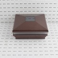 6" Sq. Neptune Halo Solar LED Lighted Vinyl Post Cap for Vinyl Fence and Railing (Antique Copper)