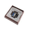 6" Sq. Neptune Halo Solar LED Lighted Vinyl Post Cap for Vinyl Fence and Railing (Antique Copper)