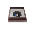 6" Sq. Neptune Halo Solar LED Lighted Vinyl Post Cap for Vinyl Fence and Railing (Antique Copper)