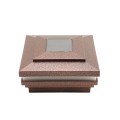 3.625" (3 5/8" x 3 5/8") Cape May Halo Solar LED Lighted Vinyl Post Cap for 4" x 4" Wood Post - Antique Copper