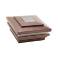 3.625" (3 5/8" x 3 5/8") Cape May Halo Solar LED Lighted Vinyl Post Cap for 4" x 4" Wood Post - Antique Copper