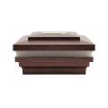 3.625" (3 5/8" x 3 5/8") Cape May Halo Solar LED Lighted Vinyl Post Cap for 4" x 4" Wood Post - Antique Copper