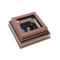 3.625" (3 5/8" x 3 5/8") Cape May Halo Solar LED Lighted Vinyl Post Cap for 4" x 4" Wood Post - Antique Copper
