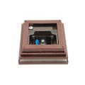 3.625" (3 5/8" x 3 5/8") Cape May Halo Solar LED Lighted Vinyl Post Cap for 4" x 4" Wood Post - Antique Copper