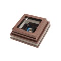 3.625" (3 5/8" x 3 5/8") Cape May Halo Solar LED Lighted Vinyl Post Cap for 4" x 4" Wood Post - Antique Copper