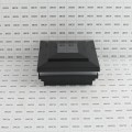 4" Sq. Cape May Halo Solar LED Lighted Vinyl Post Cap for Vinyl Fence and Railing (Hammertone Black)