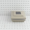 4 1/2" Sq. Cape May Halo Solar LED Lighted Vinyl Post Cap for Vinyl Fence and Railing (Khaki)