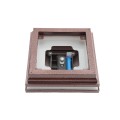 5" Sq. Cape May Halo Solar LED Lighted Vinyl Post Cap for Vinyl Fence and Railing (Antique Copper)