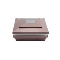 5" Sq. Cape May Halo Solar LED Lighted Vinyl Post Cap for Vinyl Fence and Railing (Antique Copper)