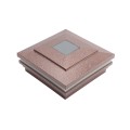 5" Sq. Cape May Halo Solar LED Lighted Vinyl Post Cap for Vinyl Fence and Railing (Antique Copper)