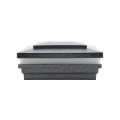 5" Sq. Cape May Halo Solar LED Lighted Vinyl Post Cap for Vinyl Fence and Railing (Antique Gray)