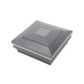 5" Sq. Cape May Halo Solar LED Lighted Vinyl Post Cap for Vinyl Fence and Railing (Antique Gray)