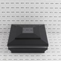 5" Sq. Cape May Halo Solar LED Lighted Vinyl Post Cap for Vinyl Fence and Railing (Hammertone Black)