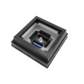 5" Sq. Cape May Halo Solar LED Lighted Vinyl Post Cap for Vinyl Fence and Railing (Hammertone Black)