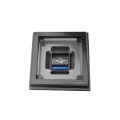 5" Sq. Cape May Halo Solar LED Lighted Vinyl Post Cap for Vinyl Fence and Railing (Hammertone Black)