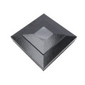 LMT-1859HB 5" Sq. Cape May Halo Solar LED Lighted Vinyl Post Cap - Hammertone Black