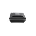 5.625" Sq. Cape May Halo Solar LED Lighted Vinyl Post Cap for Vinyl Fence and Railing (Hammertone Black)