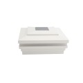 LMT-1860W 5.625" Sq. Cape May Halo Solar LED Lighted Vinyl Post Cap - White