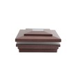 6" Sq. Cape May Halo Solar LED Lighted Vinyl Post Cap for Vinyl Fence and Railing (Antique Copper)