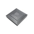 6" Sq. Cape May Halo Solar LED Lighted Vinyl Post Cap for Vinyl Fence and Railing (Antique Gray)