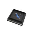 4" Sq. Ornamental Solar LED Lighted Vinyl Post Cap for Vinyl Fence and Railing (Textured Black Matte)