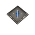 4" Sq. Ornamental Downward Solar LED Lighted Vinyl Post Cap for Vinyl Fence and Railing (Black)